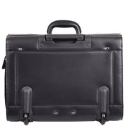 Pilot Case on Wheels Faux Leather Large Business Briefcase Luxor Black 3