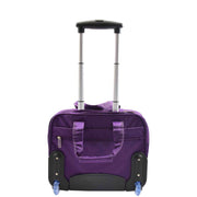 Pilot Case Roller Briefcase Business Travel Carry-on Cabin Size Laptop Bag A681 Purple