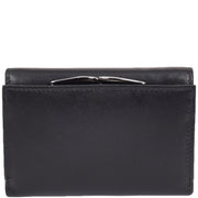 Womens Leather Purse Trifold Metal Clasp Cash Coins Cards Wallet A209 Black 3