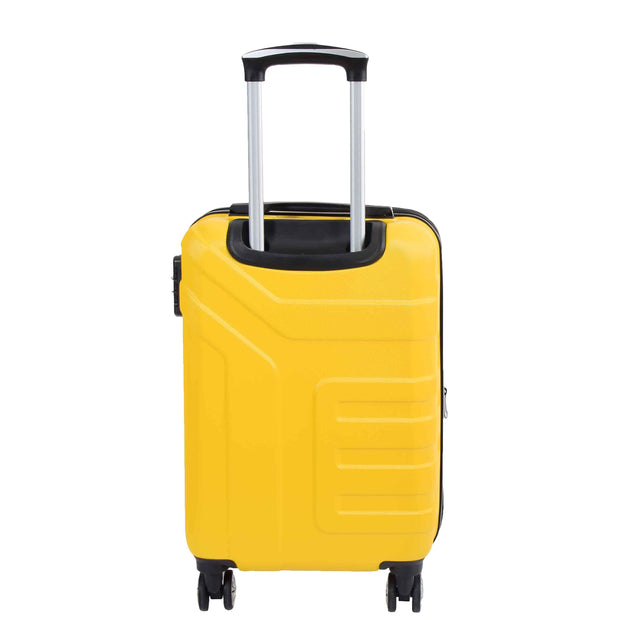 Hard Shell Cabin Bag Expandable 4 Wheeled Spinner Luggage Rio Yellow 2