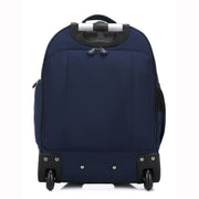 Rolling Backpack with Wheels, Laptop Travel Rucksack Multiple Compartments for Hiking, Camping, Business Casual Travel Cabin Size Bag Flack Blue