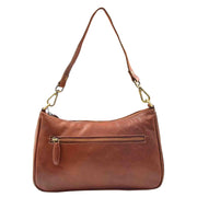 Womens Detachable Straps Leather Shoulder Bag ELLA Chestnut 2