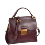 Womens Real Leather Handbag Small Evening Outgoing Fashion Tote Bag A776 Brown-10