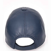 Genuine Leather Baseball Cap Sports Casual Viper Navy-2