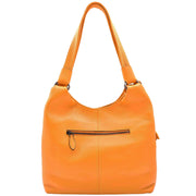 Womens Leather Shoulder Bag Large Hobo Casual Outgoing Multi Pockets Handbag A71 Yellow