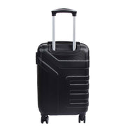 Hard Shell Cabin Bag Expandable 4 Wheeled Spinner Luggage Rio Black 2