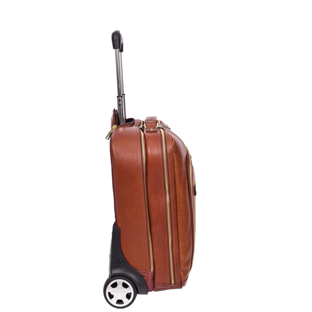 Rolling leather laptop bag shop