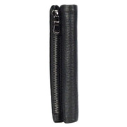Mens Real Leather Bi-Fold Slim Wallet Coins Cards Banknotes Classic Style A162 Black