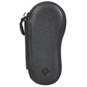 Premium Leather Key Case Wallet With Multiple Key Hooks Zip Around Pouch Style A169 Black