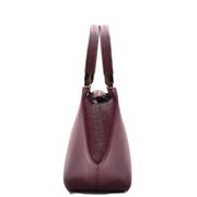 Womens Genuine Leather Handbag Large Size Casual Outgoing Fashion Bag A562 Burgundy