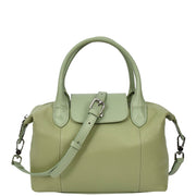 Womens Genuine Leather Top-Handle Bag Tote Style Casual Outgoing Fashion Handbag Amy Mint Green