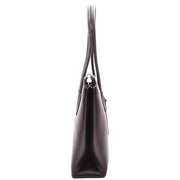 Womens Genuine Leather Shoulder Bag A4 Size Classic Handbag A062 Brown