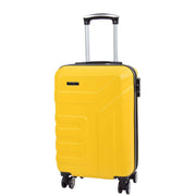 Hard Shell Cabin Bag Expandable 4 Wheeled Spinner Luggage Rio Yellow 3