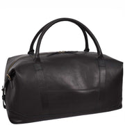 Real Leather Travel Holdall Weekender Overnight Cabin Bag A634 Black 2