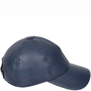 Genuine Leather Baseball Cap Sports Casual Viper Navy-1