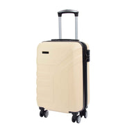 Hard Shell Cabin Bag Expandable 4 Wheeled Spinner Luggage Rio White 3