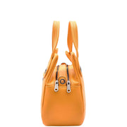 Womens Leather Handbag Twin Zip Top Casual Fashion Tote Grab Bag A850 Yellow