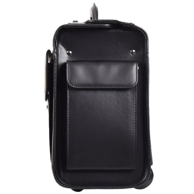 Pilot Case on Wheels Faux Leather Large Business Briefcase Luxor Black 4