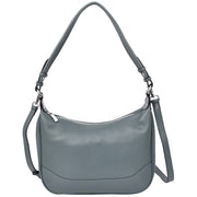 Real Leather Hobo Handbag Womens Shoulder Bag Cross Body Multi Straps A688 Teal-2