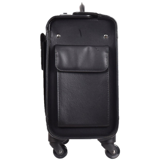 4 Wheel Pilot Case Leather Look Cabin Size Travel Bag Dakar 3