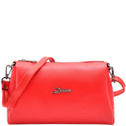 Women Girls Premium Leather Small Handbag Shoulder Crossbody Messenger Bag A3017 Red
