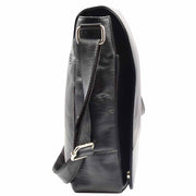Real Leather Messenger Bag for Men Large IAN Black 3
