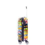 Cabin Size 4 Wheel Luggage Hard Shell Comic Print