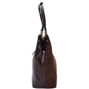Womens Real Leather Suede Shoulder Hobo Bag Casual Outgoing Handbag A7153 Brown