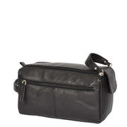 Genuine Soft Leather Black Travel Wash Bag A179-4