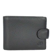 Premium Leather Mens Bifold Wallet Multi Compartments Coins Notes Card Holder A639 Black