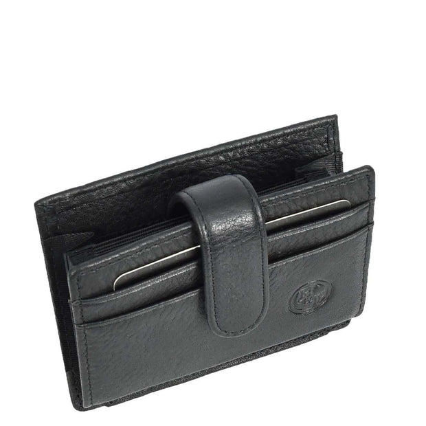 Premium Leather Credit Card Holder Accordion Style Multi-Card Slots Wallet Organiser A164 Black