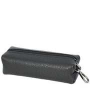 Large Size Real Leather Key Ring Case Pen Pencil Glasses Car Key Holder Pouch A932 Black