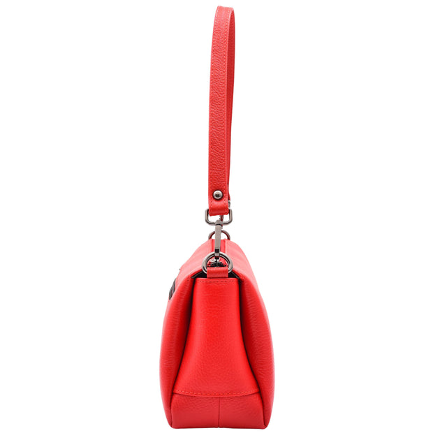 Women Girls Premium Leather Small Handbag Shoulder Crossbody Messenger Bag A3017 Red
