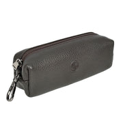 Large Size Real Leather Key Ring Case Pen Pencil Glasses Car Key Holder Pouch A932 Brown