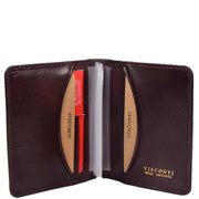 RFID Protected Bi-fold Wallet Small Credit Card Holder Geneva Brown 5