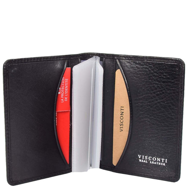 RFID Protected Bi-fold Wallet Small Credit Card Holder Geneva Black 4