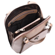 Genuine Leather Backpack For Women Casual Organiser Rucksack Shoulder Bag Daypack A3132 Taupe