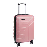 Hard Shell Cabin Bag Expandable 4 Wheeled Spinner Luggage Rio Rose Gold 4