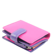 Womens Soft Leather Purse Multicoloured Mid-Sized Cards ID Cash Coins RFID Safe Eden Berry