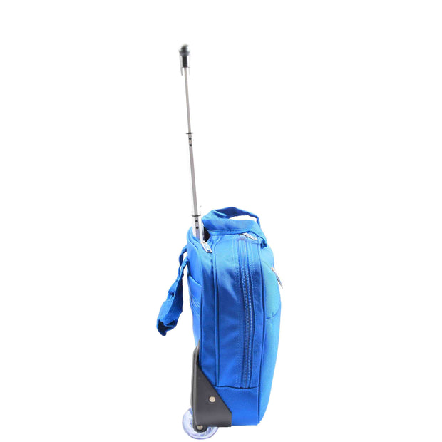 Pilot Case Roller Briefcase Business Travel Carry-on Cabin Size Laptop Bag A681 Blue