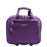 Pilot Case Roller Briefcase Business Travel Carry-on Cabin Size Laptop Bag A681 Purple