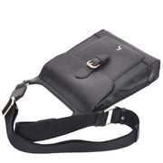 Real Leather Crossbody Bag Women's Casual Style Messenger Xela Black 4