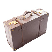 Leather Antique Suitcase English Steamer Trunk Case TRUNKEST Brown 4