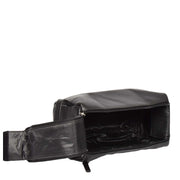 Genuine Soft Leather Black Travel Wash Bag A179-5