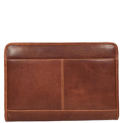 Brown Leather Folio Bag A4 Document Underarm Portfolio Case - Stanford