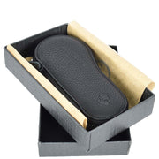 Premium Leather Key Case Wallet With Multiple Key Hooks Zip Around Pouch Style A169 Black