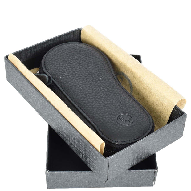 Premium Leather Key Case Wallet With Multiple Key Hooks Zip Around Pouch Style A169 Black