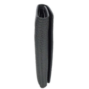 Real Leather Tri-Fold Key Case Wallet With Multiple Key Holders Pouch A168 Black