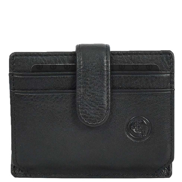 Premium Leather Credit Card Holder Accordion Style Multi-Card Slots Wallet Organiser A164 Black