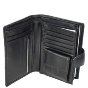 Genuine Leather Passport Holder Travel Bi-Fold Wallet Credit Card Notes Document Organiser A310 Black